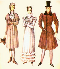 история костюма 1800-1849