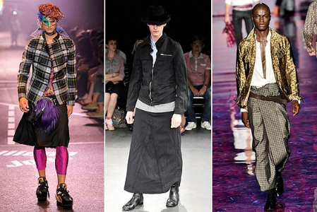 мужчины в юбках от дизайнеров Etro, Comme des Garcons, Джон Галльяно мужчины в юбках от дизайнеров Etro, Comme des Garcons, Джон Галльяно