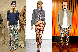 Первый тренд с нью-йоркских подиумов: брюки с принтом