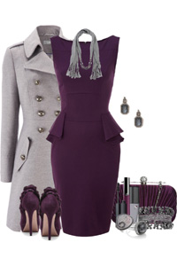 фиолетовый цвет в одежде комбинации