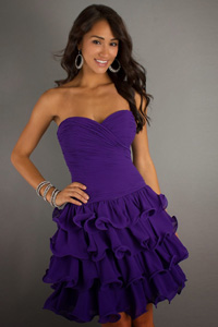 фиолетовое платье
