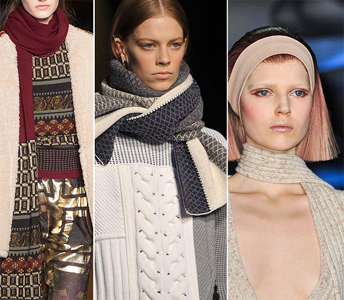 аксессуары осени и зимы 2014-2015 шарфы и перчатки
