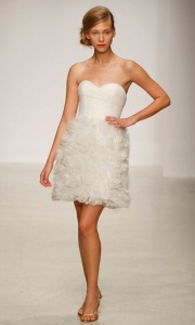 пышные короткие свадебные платья тенденции моды 2013 Amsale