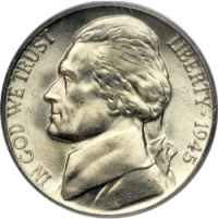 пять центов с изображением Джефферсона