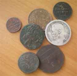 старинные серебряные монеты