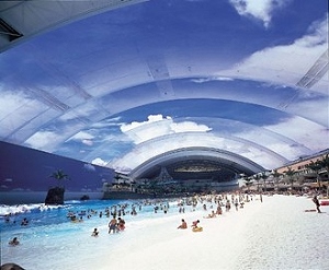 Первый в мире крытый пляж: Ocean Dome