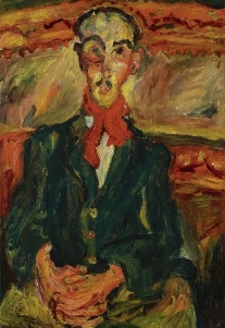 Хаим Сутин Портрет мужчины в красном шарфе