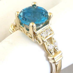 обручальные кольца с голубыми топазами