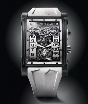 Черно-белый вариант модели часов Dual Tow от Christophe Claret