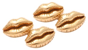 Золотые запонки Gold Lip от Michael Kanners