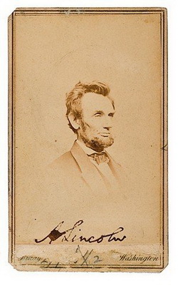 Аукцион памятных вещей Линкольна