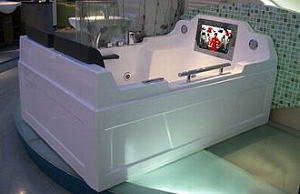 Телевизор для ванной от британского бренда Waterproof LCD TVs