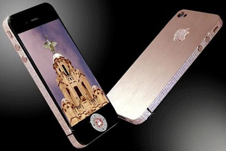 мобильные телефоны люкс Stuart Hughes iPhone 4 Diamond Rose Edition